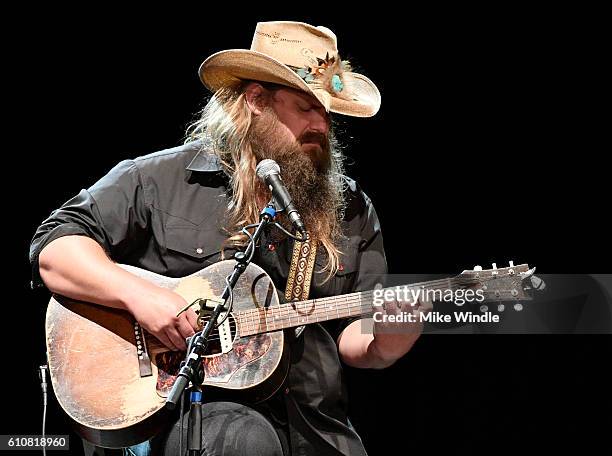 Chris Stapleton performing live on stage